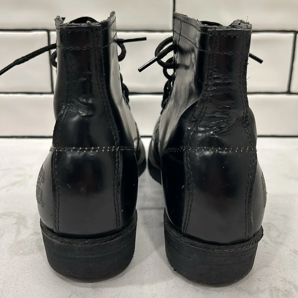Vintage Harley Davidson Men’s Leather Lace Up Boots Made in the USA Biker Size 8